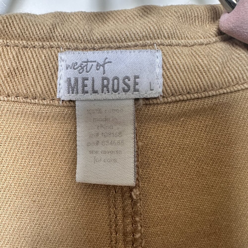 West of Melrose Shacket Tan Women Size Large Long Sleeved - Picture 5 of 7